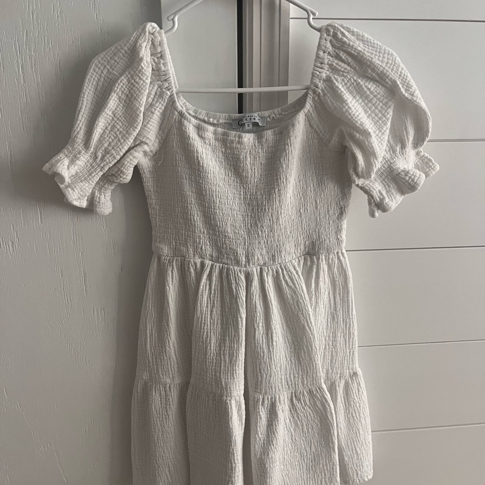 Collection by Cezele Puff Sleeve Mini Sundress Women’s White